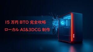 予算15万円のAI・3DCG向けBTOパソコン構成ガイド アイキャッチ画像