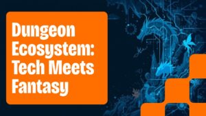 ダンジョン飯の迷宮生態系とクラウドアーキテクチャの融合イメージ