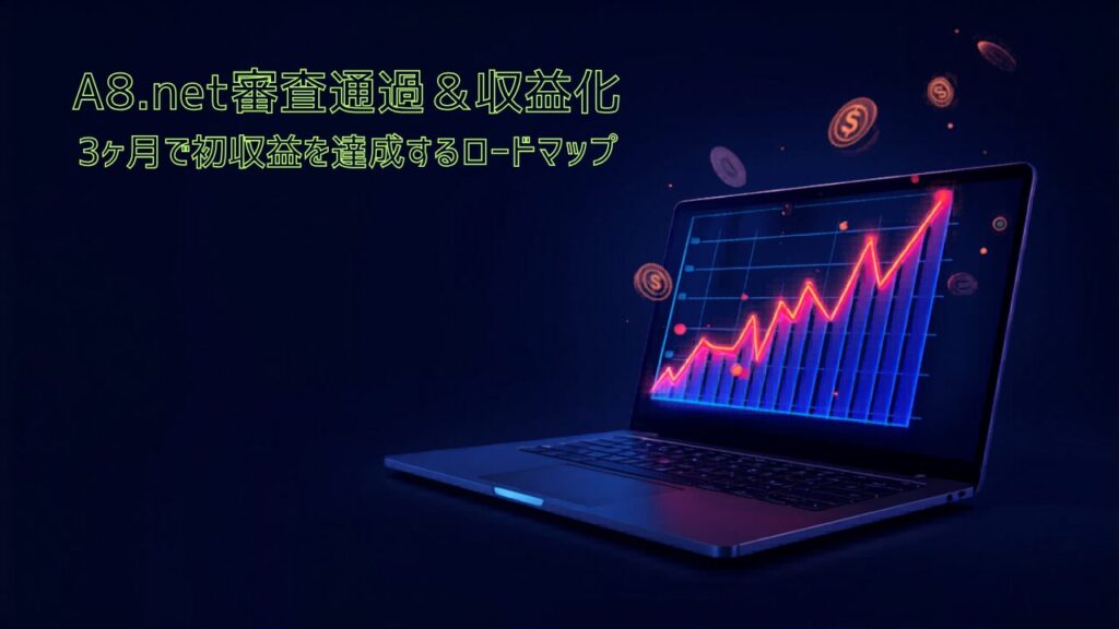 A8.netの審査を通過して3ヶ月で初収益を達成するブログ運用手順