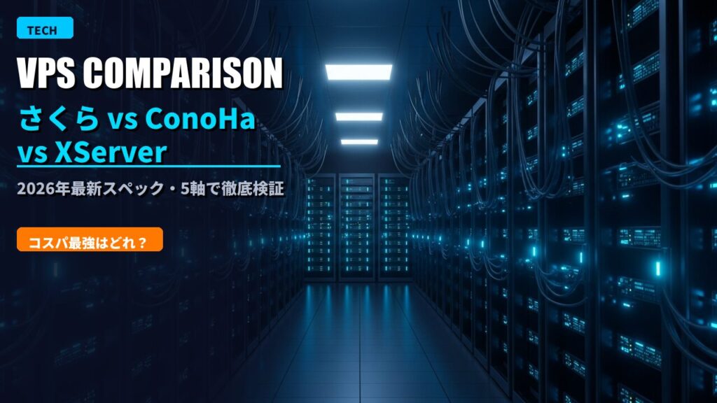 sakura conoha xserver vps compare 2026