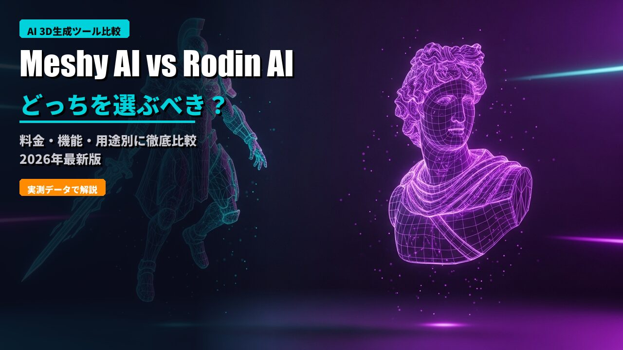 meshy ai vs rodin ai 3d comparison 2026 eyecatch