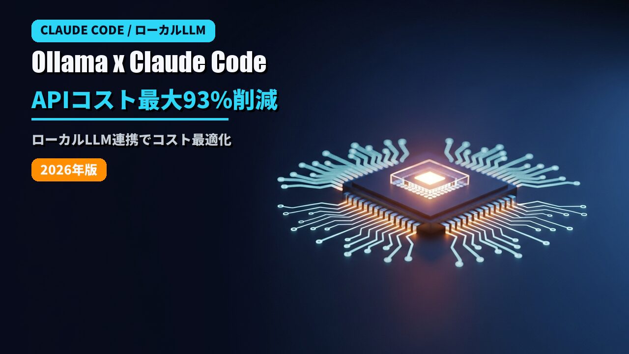 Ollama×Claude CodeでAPIコストを削減するアイキャッチ