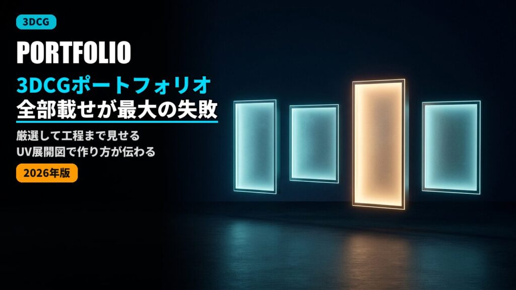 3dcg portfolio guide 2026