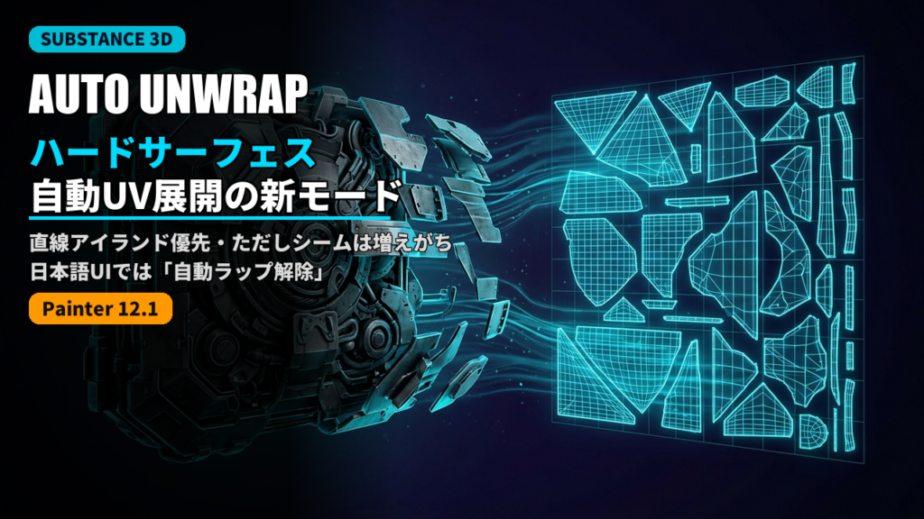 substance painter hard surface auto unwrap 2026