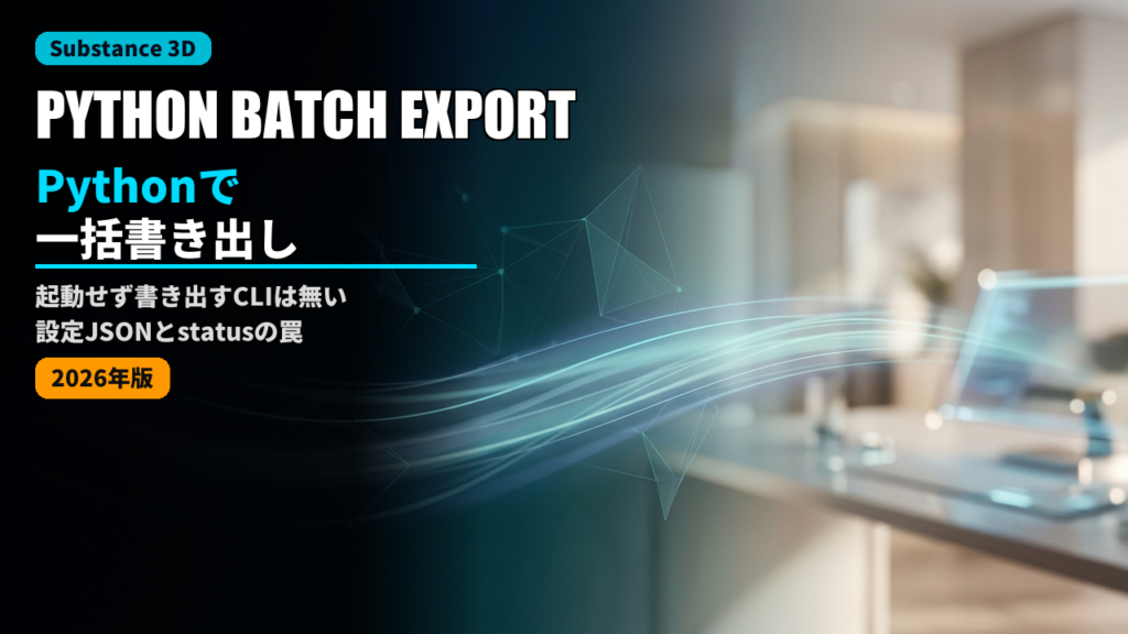 substance painter python batch export 2026
