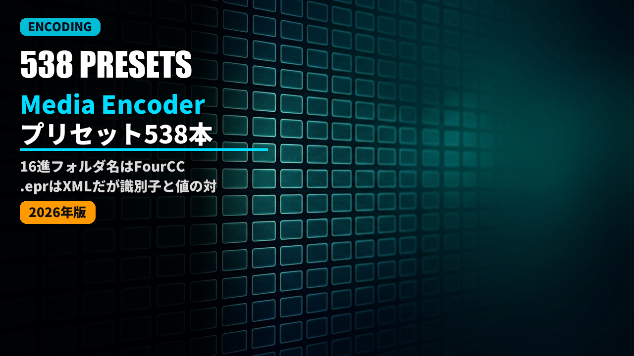 media encoder presets epr 2026