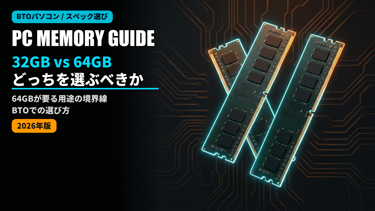 gaming pc memory 32gb 64gb guide 2026