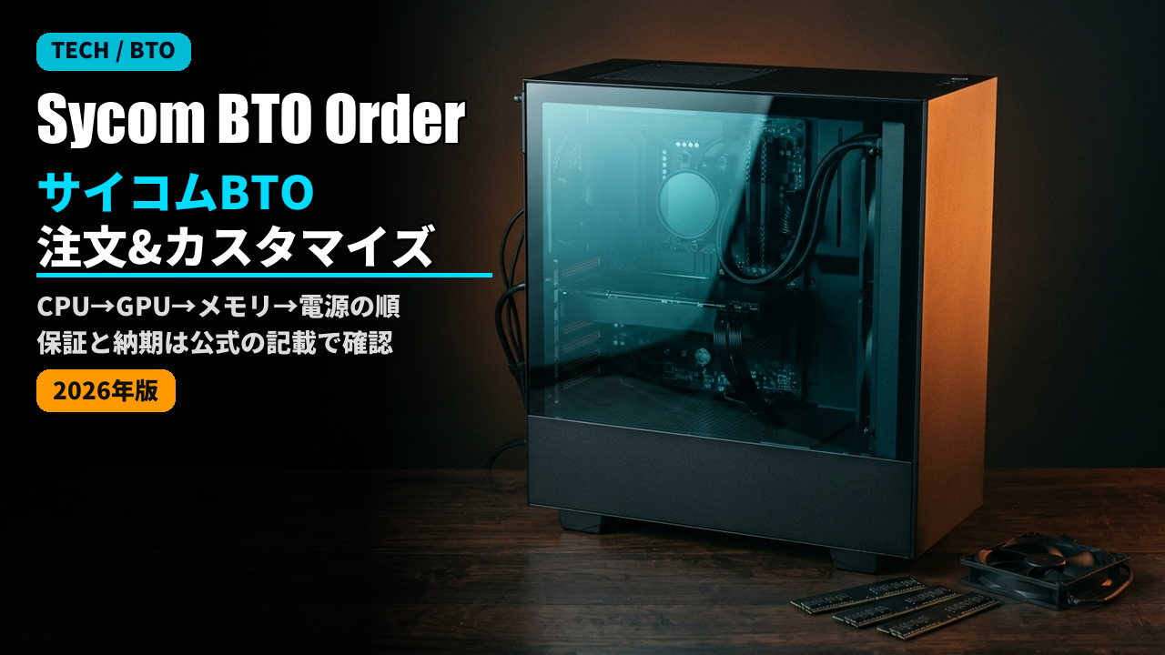 sycom bto order customization guide 2026